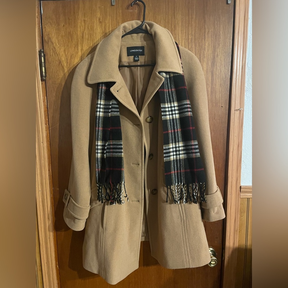 London Fog Wool Blend Camel Coat, Women’s Size 1X